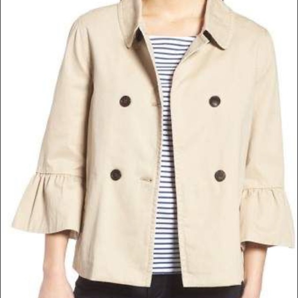 Draper James Peplum Sleeve Trenchcoat